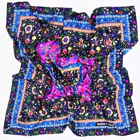 Bimba Y Lola Spanish Botanical Scarf Anthropologie - Picture 2 of 2